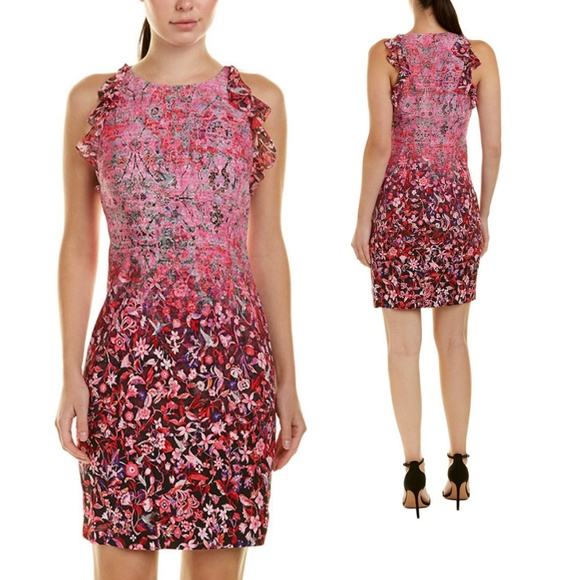 Elie Tahari Dresses & Skirts - ELIE TAHARI Floral Ruffle Dress Sz 10